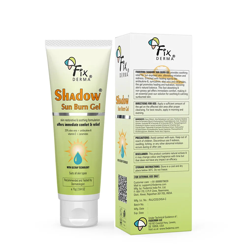 Fixderma Shadow Sun Burn Gel | 75 g | iBellaa
