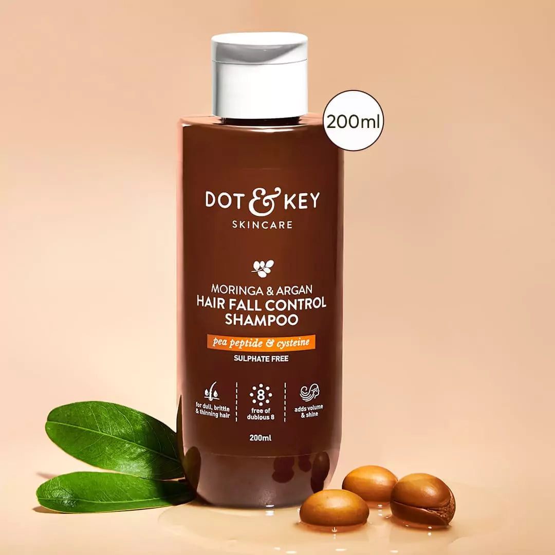 Dot & Key Moringa & Argan Oil Shampoo for Hair Fall Control | iBellaa