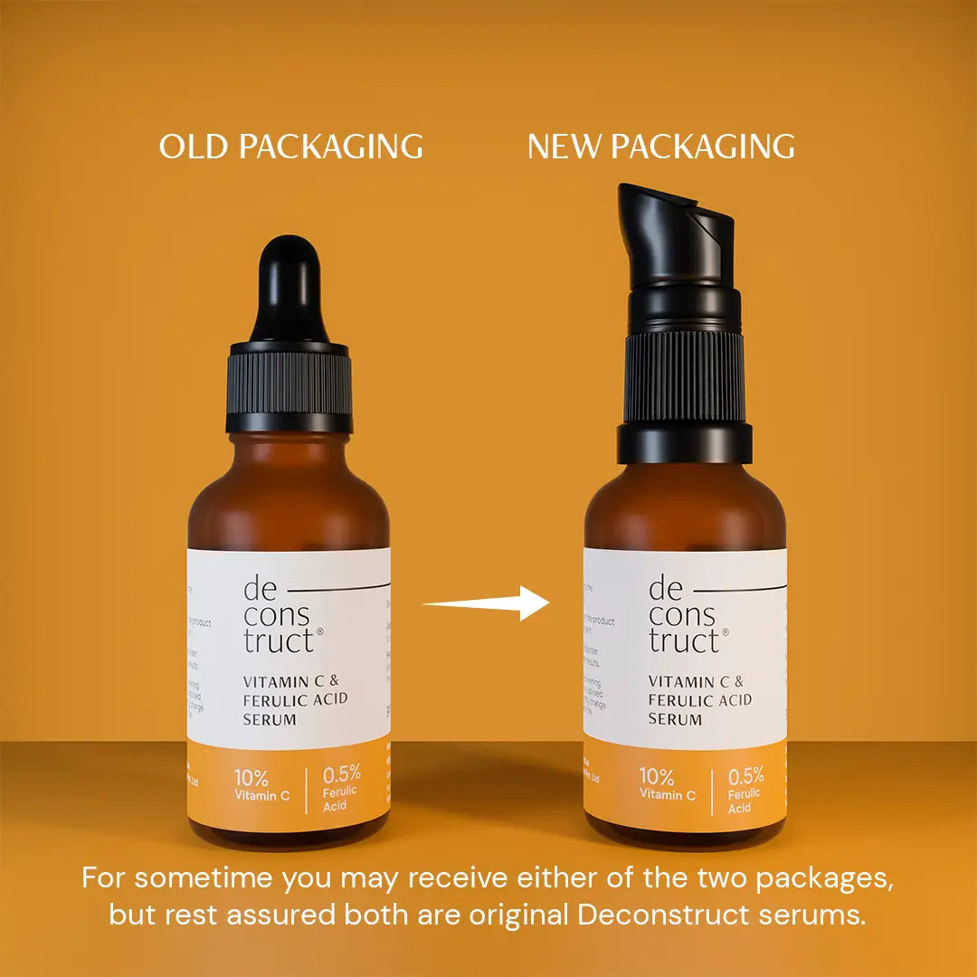Deconstruct Vitamin C Serum For Face - 10% Vitamin C + 0.5 % Ferulic Acid | 30 ml | iBellaa