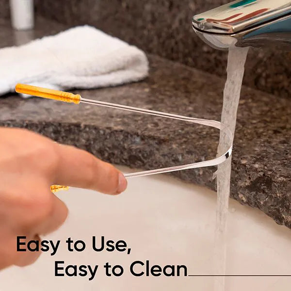 VEGA EasyGlide Tongue Cleaner (Metal with Handle) - TCM-01 | iBellaa