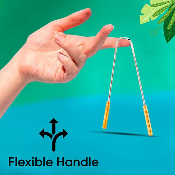 VEGA EasyGlide Tongue Cleaner (Metal with Handle) - TCM-01 | iBellaa
