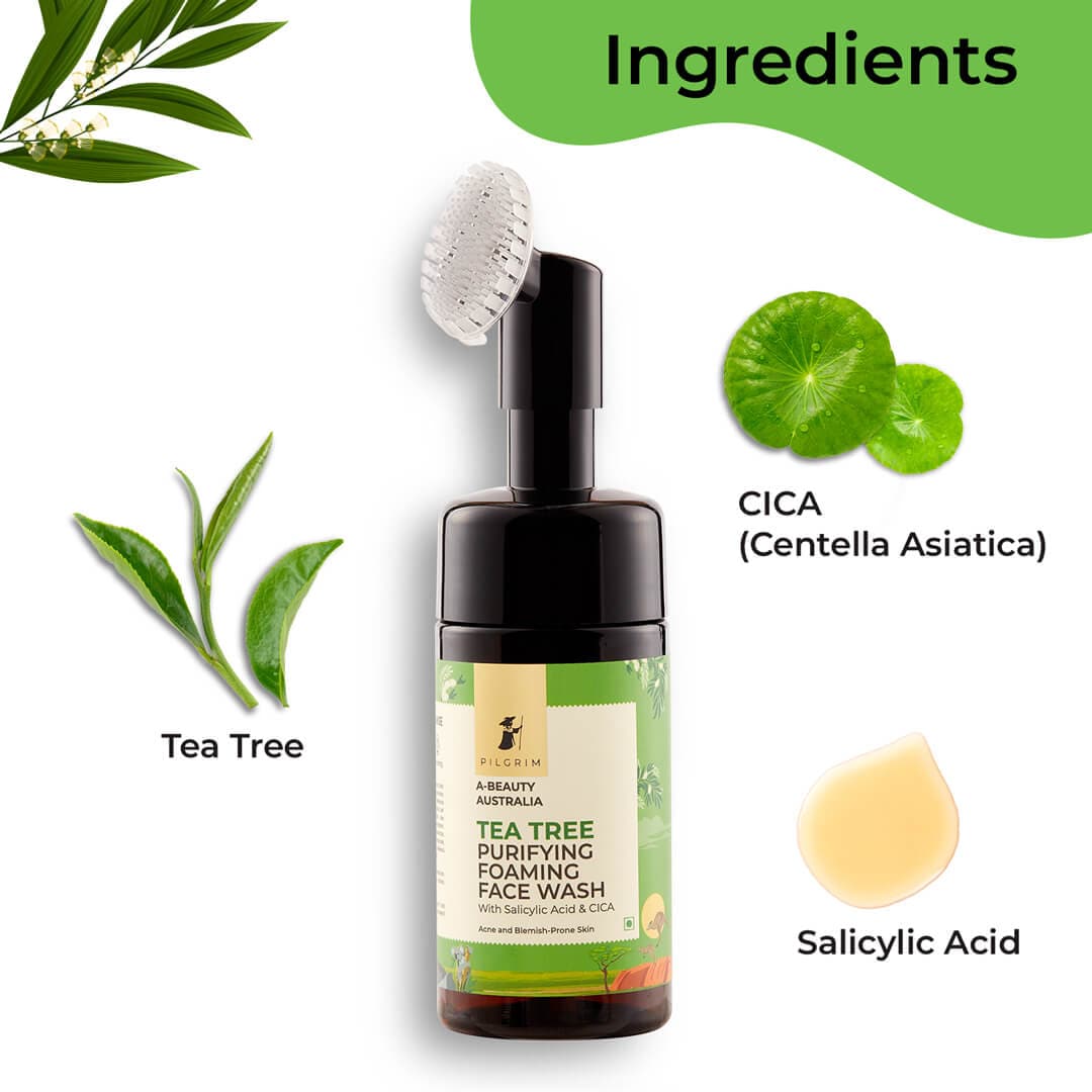 Pilgrim Tea Tree Purifying Foaming Face Wash | 120 ml | iBellaa