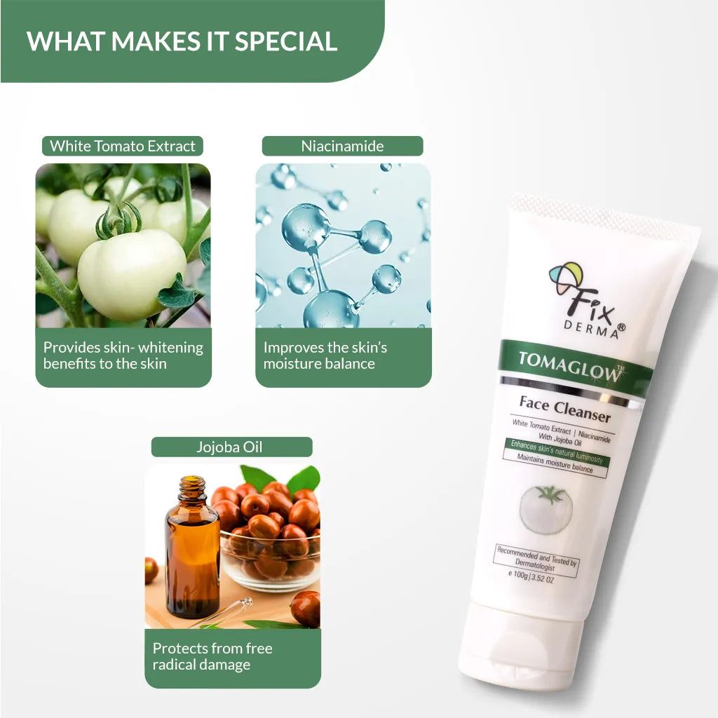Fixderma Tomaglow Brightening Face Cleanser | 100 g | iBellaa