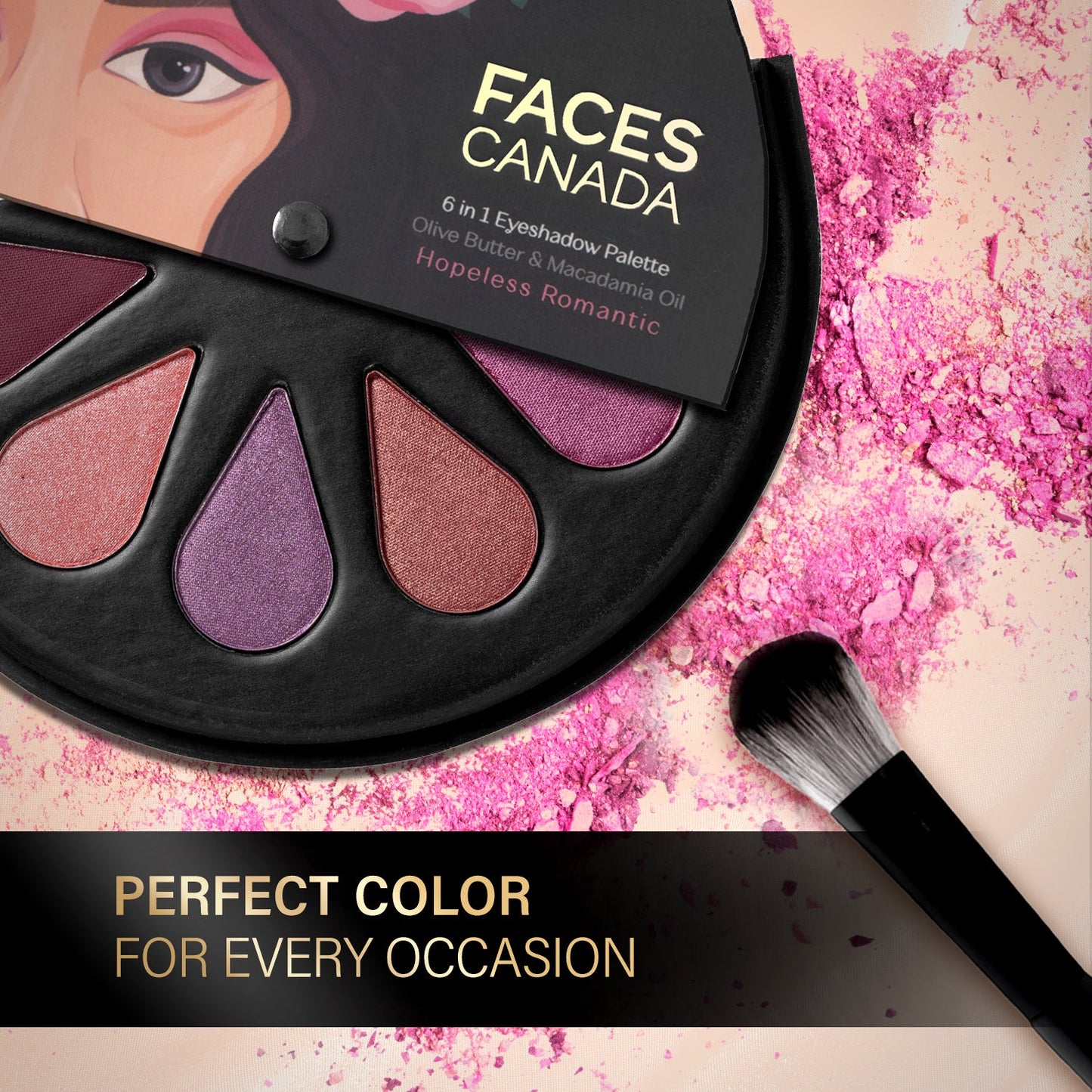 Faces Canada 6 in 1 Eyeshadow Palette | 6 g | iBellaa