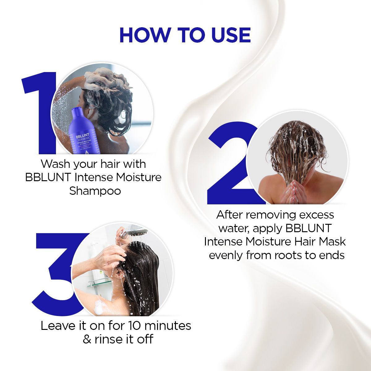 BBLUNT Intense Moisture Hair Mask with Jojoba Oil & Vitamin E for Nourished & Shiny Hair- 250 g | iBellaa