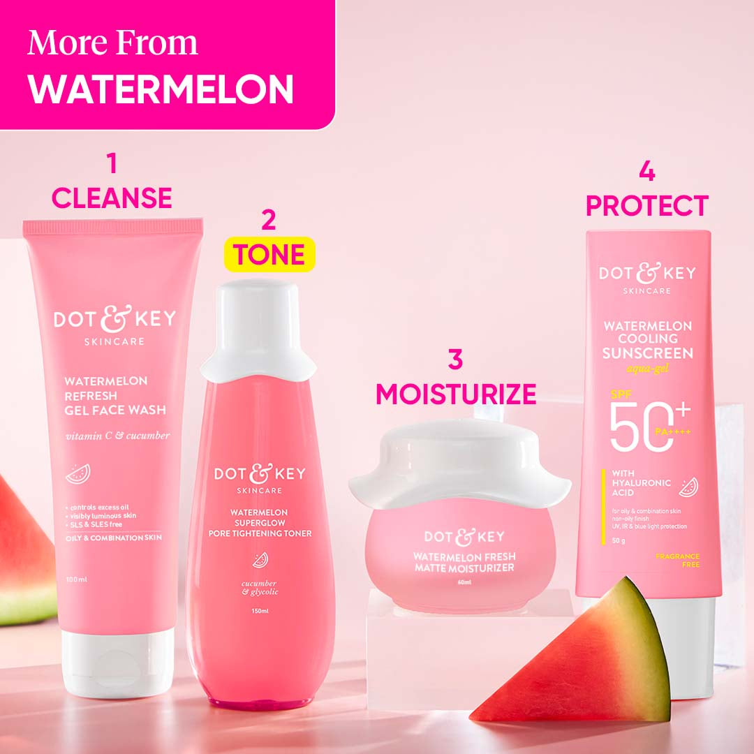 Dot & Key Watermelon + Glycolic Acid Toner for Pore Tightening | 150 ml | iBellaa