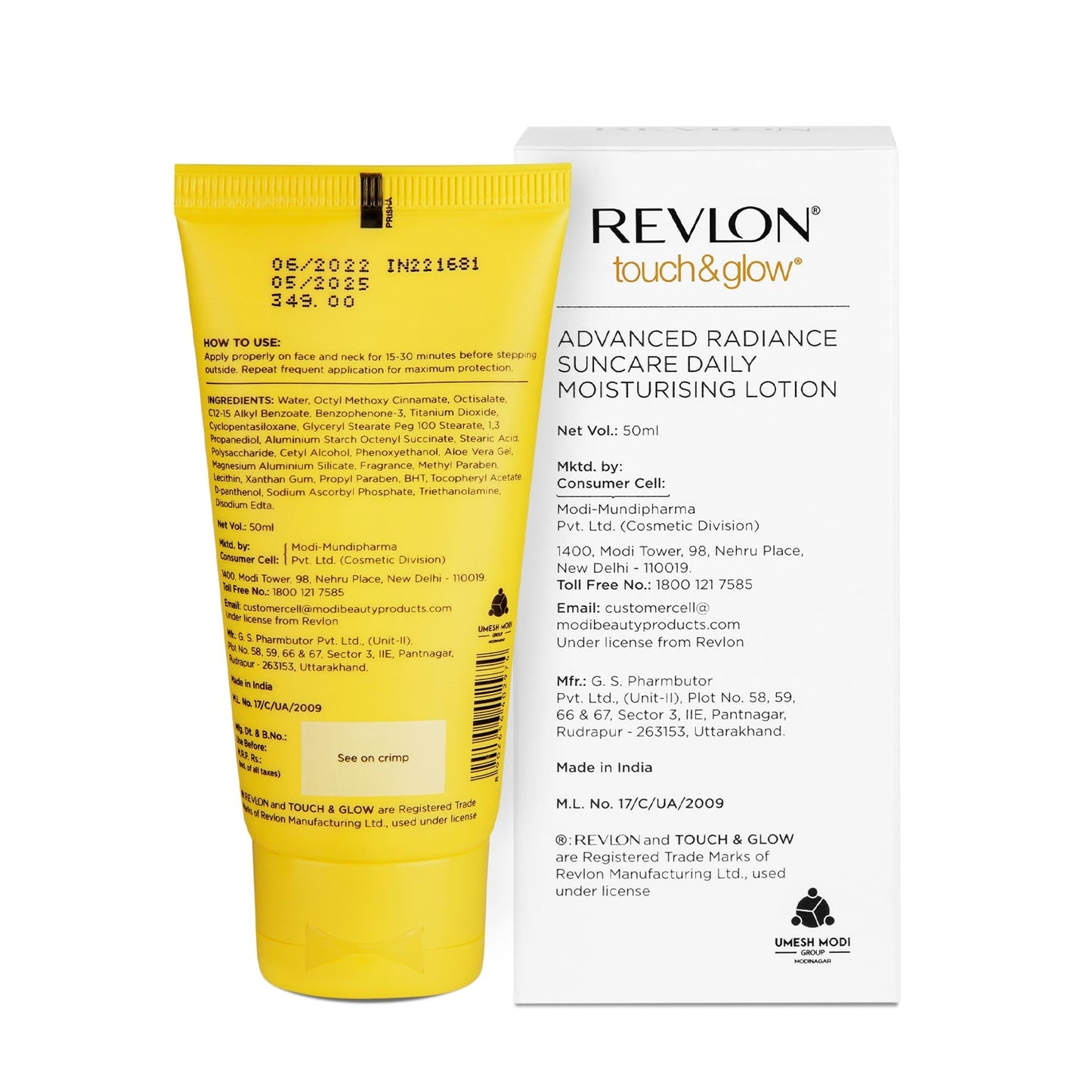 Revlon Touch & Glow Advanced Radiance Sun Care Daily Moisturizing Lotion Spf 30 | 50 g | iBellaa