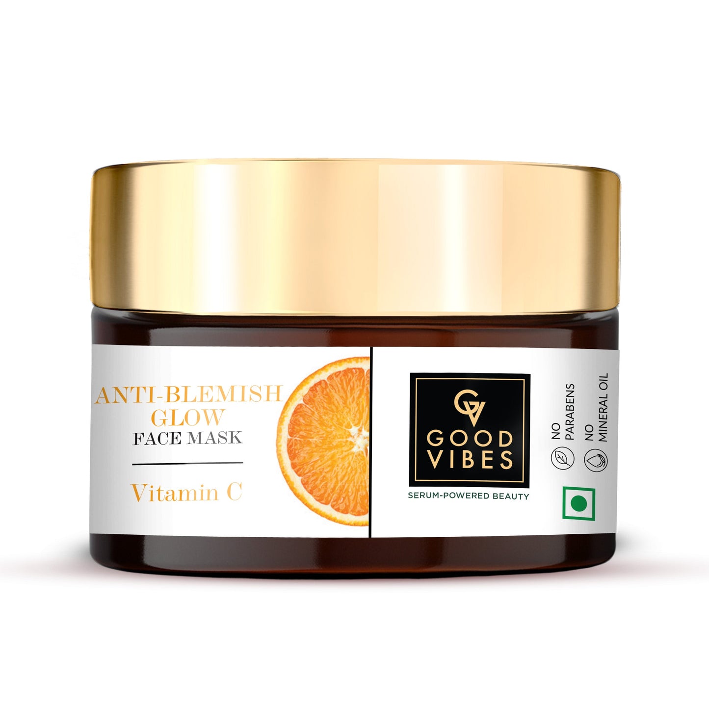 Good Vibes Anti Blemish Glow Face Mask Vitamin C with Power of Serum - Hydrating, Softening, Cleansing | 50g | iBellaa