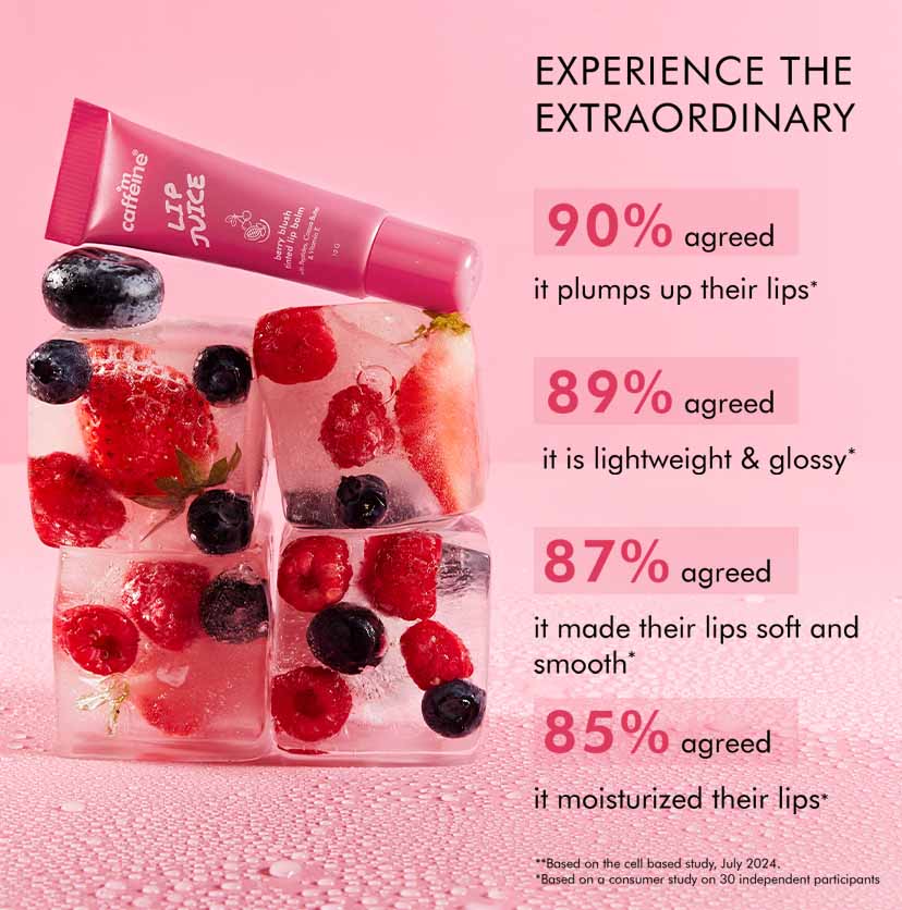 mCaffeine Lip Juice Tinted Lip Balm - Berry Blush - 10g | iBellaa