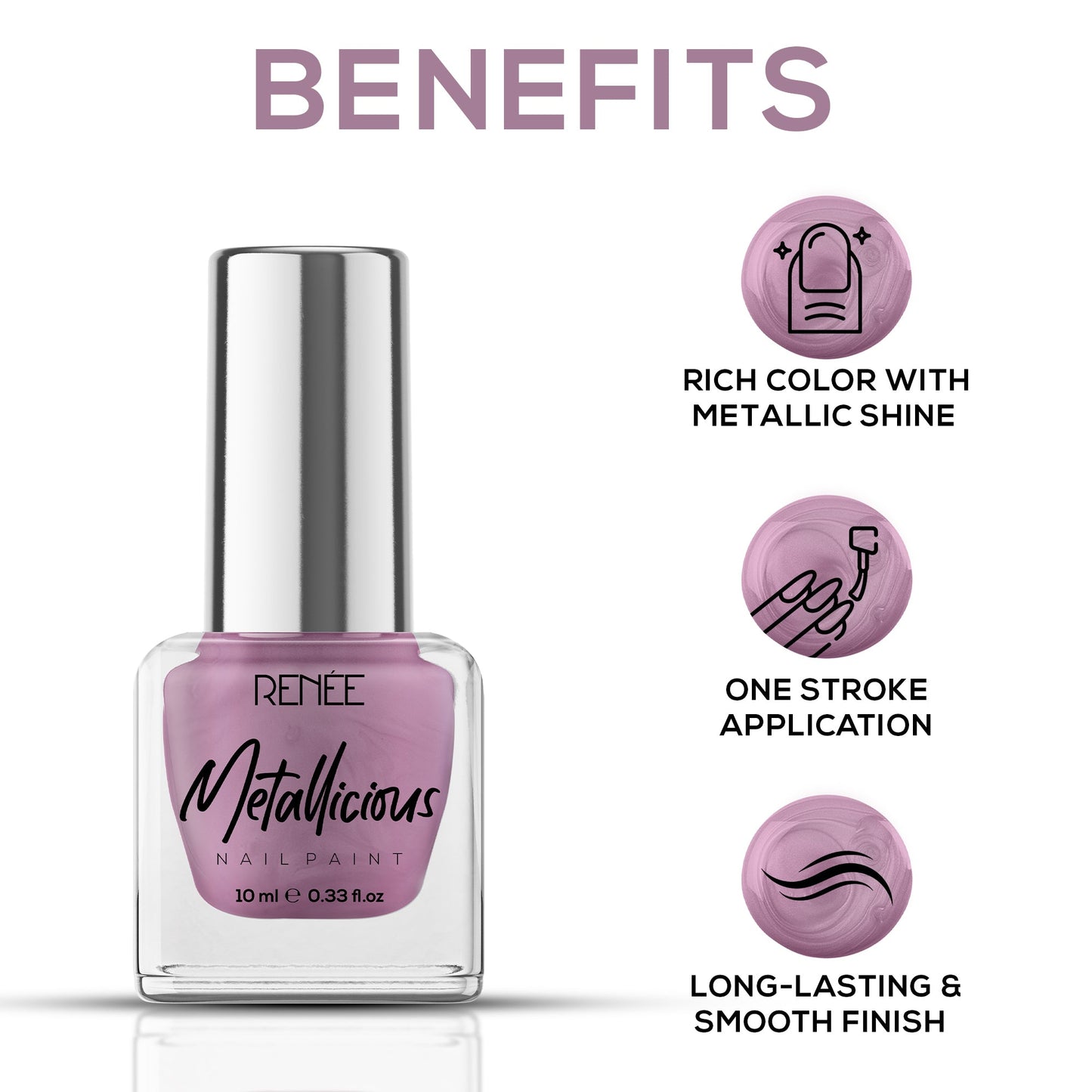 RENEE Metallicious Nail Paint 10ml | iBellaa