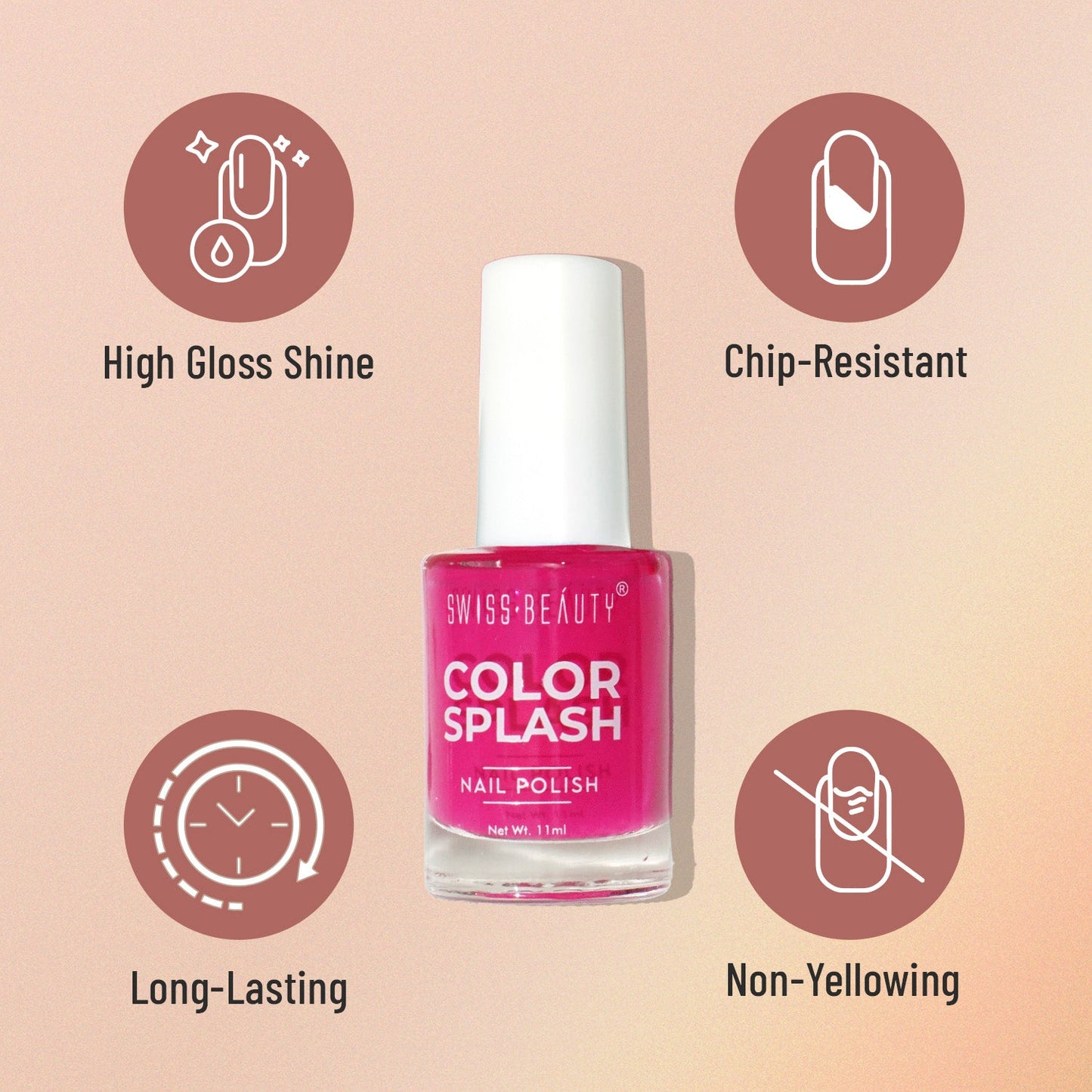 Swiss Beauty Color Splash Nail Polish | 11 ml | iBellaa