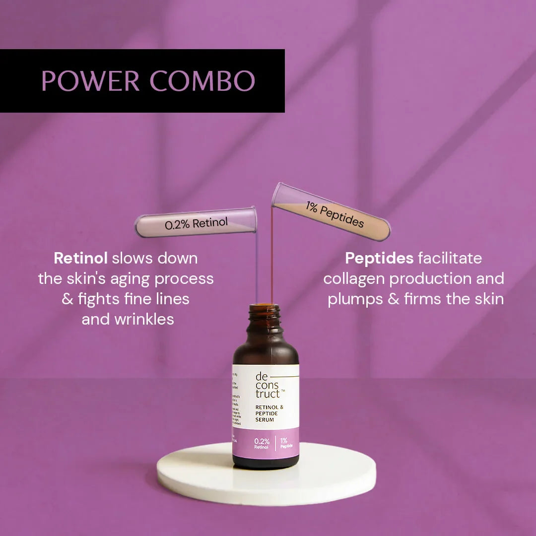Deconstruct Retinol & Peptide Serum - 0.2% Retinol + 1% Peptide | 30 ml | iBellaa