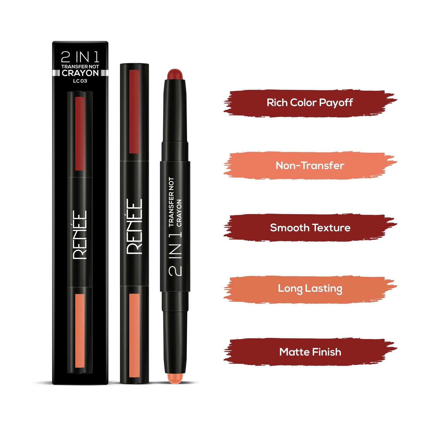 RENEE 2 in 1 Transfer Not Crayon Lipstick | iBellaa