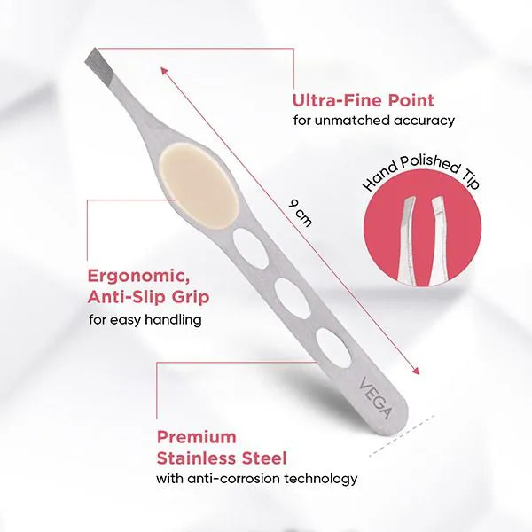 VEGA Tweezer - Rubber Grip - TW-04 | iBellaa